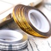 20 Pcs Glitter Gold Silver Nail Art Striping Tape Line