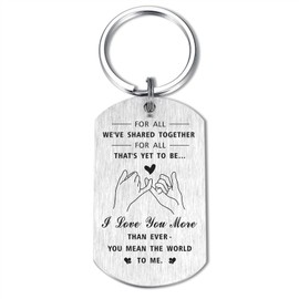 Levole Sweet Gifts for Her Women - Love Keychain Anniversary for Her Wife Gifts from Husband Birthday Gifts for Girlfriend Bride Fiancee Couple Present Steel Keyring