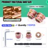 Twidec/105PCS 1/4"-20 Threaded Inserts for Wood Furniture Screw-in Nut Wood