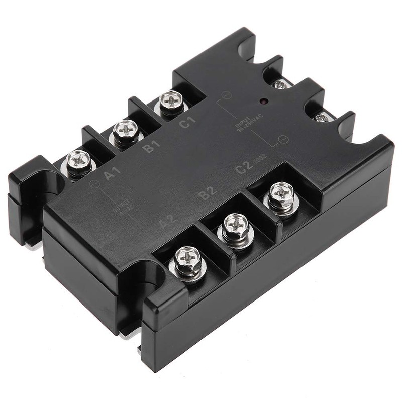 Fafeicy 3 Phase Solid State Relay AC to AC SSR