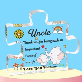 QMVMV Uncle Gifts from Niece Nephew Acrylic Block Puzzle - Uncle Gifts for Birthday, Christmas, Thanksgiving