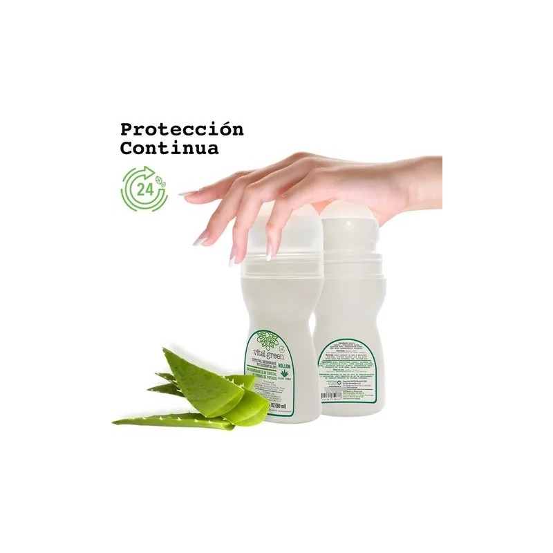 Vital Green Desodorante Roll On Cristal 90ml (paquete 2 Und)