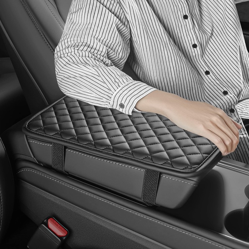 HighnessHwoo Car Armrest Covers, Vehicle Center Console Cover, Middle Storage