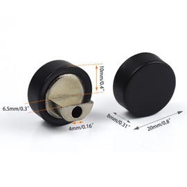 4Pcs Zinc Alloy Mirror Floating Glass Clip Set- Wall Mounted Mirrors Bracket/Clip -Bathroom Mirrors Supporting Sheet Nail Dresser Mirror Fixed Fitting (Black)