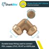 SharkBite 1 Inch 90 Degree Elbow, Push to Connect Brass