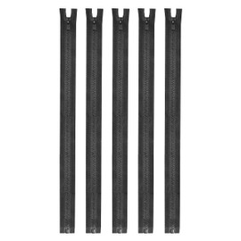 Mandala Crafts #5 Molded Resin Tooth Black Separating Zippers - 44 Inch Heavy Duty Plastic Zippers for Sewing Jackets, Coats, Bags, and Crafts