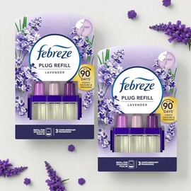 Febreze 3Volution Plug-In Refill Air Freshener – Lavender Scent – Odour Eliminator for Home & Office – 2 x 20ml Refill Pack