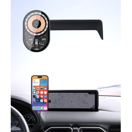 Masergogo Wireless Charging car Phone Holder for Mazda CX-5 2021-2025 cx-9 2021-2023 Accessories 10.25 inch Screen Fixed Clip,360° Rotation car Phone Mount Compatible with MagSafe