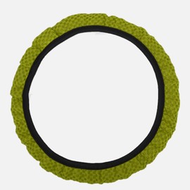 INFINAUTO Steering Wheel Cover, 14.6"-15" Car Steering Wheel Cover Viscose Fiber Green, 1 Pc
