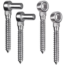 Insaga Cast 304 Stainless Steel Heavy Duty Gate Hinges, 2Pack Gate Hinges Heavy Duty, M12 Hook and Eye Hinges, Partial Thread Gate Bolt Hook, Wood Gate Hinge for Farm, Fence Gates