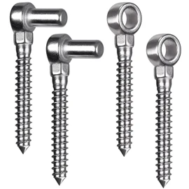 Insaga Cast 304 Stainless Steel Heavy Duty Gate Hinges, 2Pack Gate Hinges Heavy Duty, M12 Hook and Eye Hinges, Partial Thread Gate Bolt Hook, Wood Gate Hinge for Farm, Fence Gates