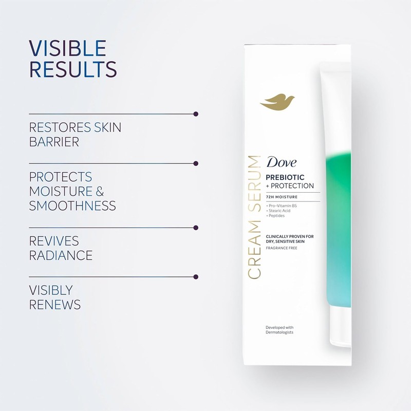 Dove Body Cream Serum Prebiotic + Protection for Dry, Sensitive