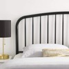 Modway Nova Modern Farmhouse Metal King Headboard in Black