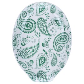 Nat & Jules Green Paisley 6 x 4 inch Ceramic Oval Countertop Spoon Rest - Versatile & Ideal for Everyday use from your Stove Top, Kitchen Counter, and Coffee or Cooking Stations, Green Paisley