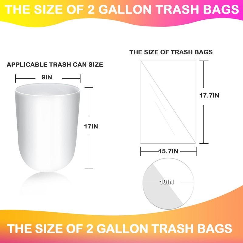 Homifest 2.6 Gallon Drawstring Trash Bags,40 Count White