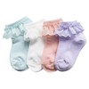 Snegyu 3 Pairs Toddler Girls Frilly Socks Kids Princess Socks