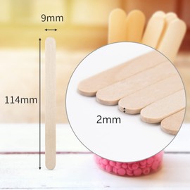 WISYOK Pack of 600 wooden ice sticks, wooden ice sticks, wooden sticks for crafts, wooden ice sticks for crafts, wooden sticks, wooden sticks, wooden spatula, DIY crafts - 114 x 9 x 2 mm