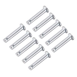 sourcing map Load Eyelet Bolts Single Hole Fork Bolts 5 mm x 25 mm Flat Head Galvanised Steel Pack of 10
