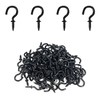 Goiio 100 Pieces 1/2 inch Ceiling Hooks, Black Zinc Plated