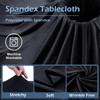 NSSONBEN 6 pk Dusty Blue Spandex Round Table Cloths for