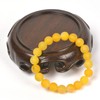 Frosted Yellow Agate Gemstone 10mm Round Beads Stretch Bracelet 7