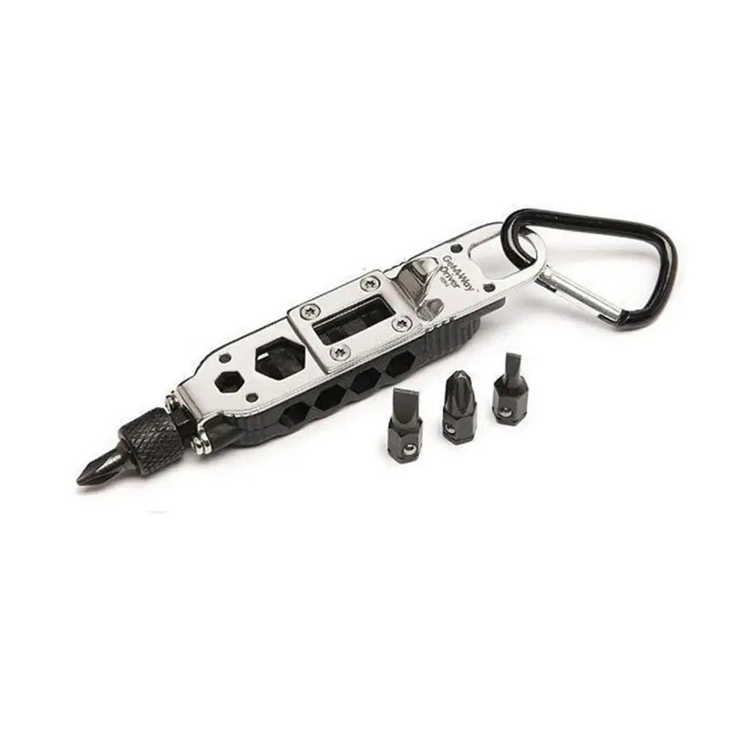Mini Keychain Multitool for Travel – Stainless Steel Screwdriver, Hex