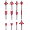 kwb 757295 teiliger Oberfräser Satz m. 8-mm Schaft, Hartmetall, div.