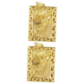 DOITOOL 2pcs Antique Brass Zodiac Tiger Pendant Lightweight Hanging Decor for Keychains Office Bedroom Unique Craft Design Portable Chinese Zodiac Ornament