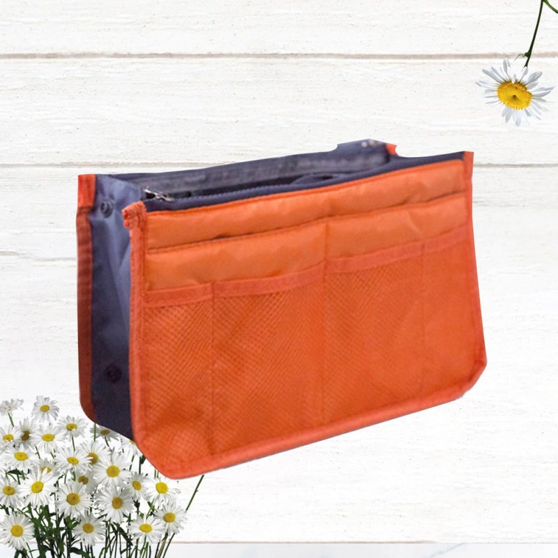 TOVINANNA Portable Toiletries Bag Double Zipper Large Compartment Organize Cosmetics