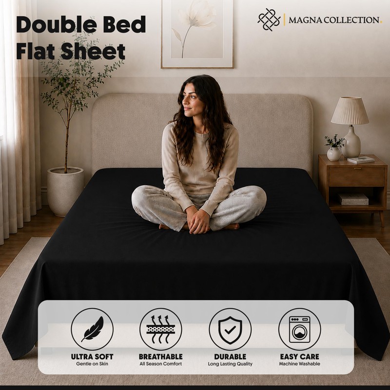 MAGNA COLLECTION Single Flat Bed Sheet 254 x 178 cm
