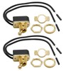 MospdyGear 2Pcs 6A 120V 2-Wire Rocker Toggle Switch, Brass Heavy