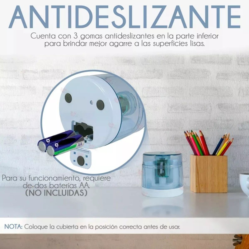 Misorel Sacapuntas Eléctrico Automático Inalámbrico Lápiz Papelería