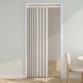 Room Divider Curtain, Accordion Curtain, Light Shade, Tension Rod, Noren, Stylish, Northern Europe, Blindfold, Noren, 70.9 inches (180 cm) Length, Thermal Insulation, Memory Foam Treatment, Long