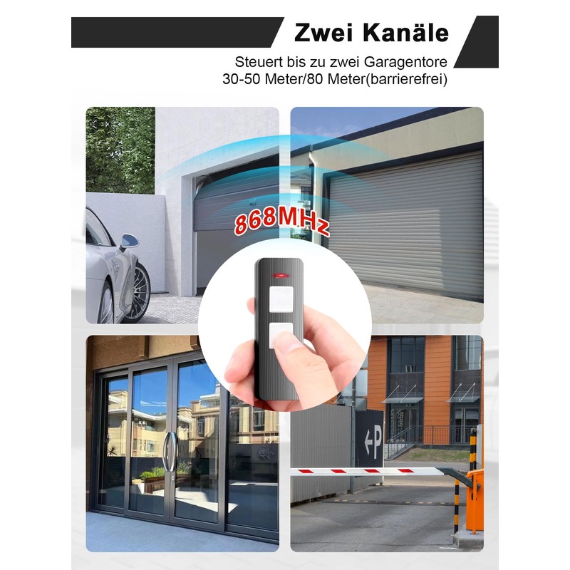 Wvoillty 868 MHz Garage Door Remote Control for Summer Handheld