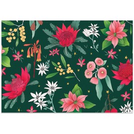 Earth Greetings - Folded Christmas Wrapping Paper- Festive Florals