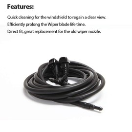 Windshield Washer Nozzles Kit, for Chrysler, Dodge, Ram Washer Jet and Fluid Hose with Connector
