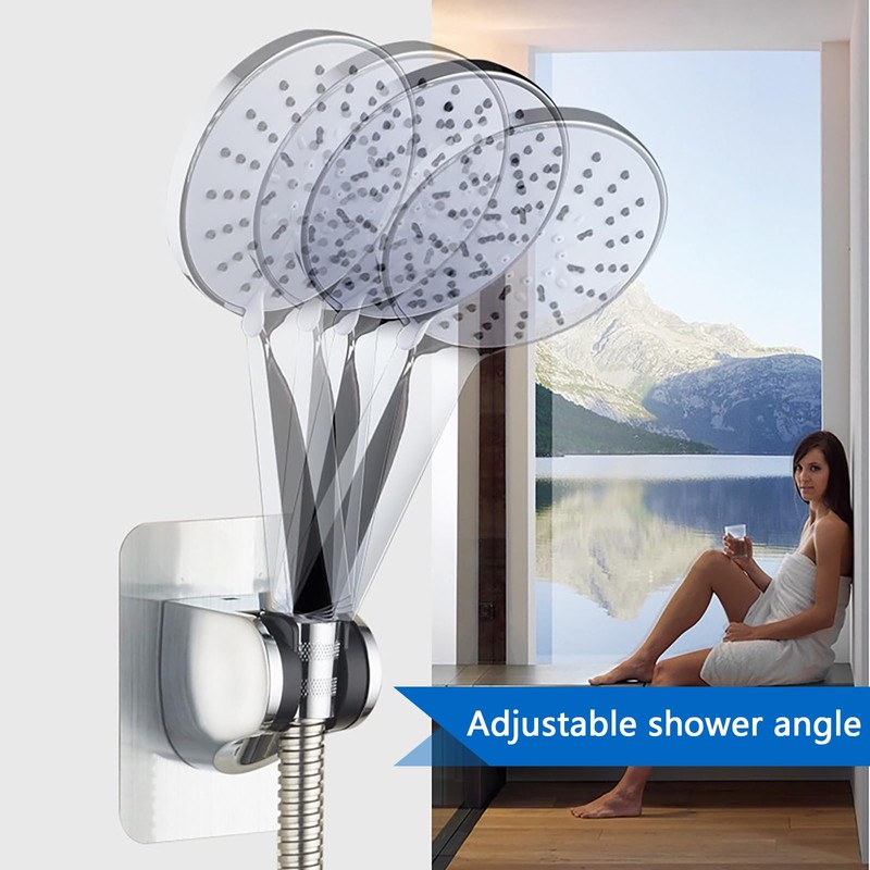 One Piece Durable ABS Shower Bracket Wall Mount Easy Angle