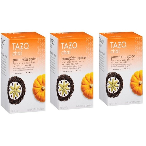 Tazo Chai Tea Pumpkin Spice 60 Bags (3 Pack)