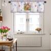 Finphoon Easter Kitchen Valances for Windows,Easter Egg Cute Rabbit Valances