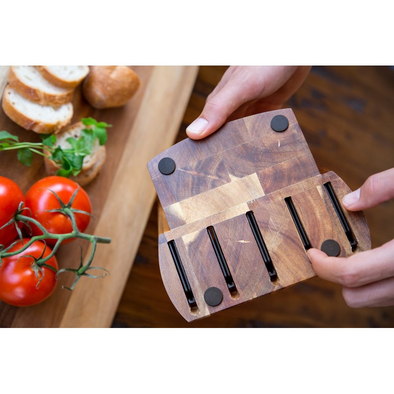ZYLISS Control Wooden Knife Block - Kitchen Cutlery Storage -