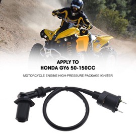 SING F LTD 2 Pin Ignition Coil Spark Plug Lead Compatible With GY6 139QMA 50cc 125cc 150cc Engines Moped Scooter Quad Dirt Bike ATV Dune Bugg Replacement Lgnition Coil Module