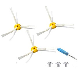 AMESEN Reinforced Edge Cleaning Brush for Roomba 500 600 700 Series 3 Piece Set with Screws Included