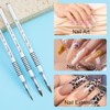 Shine Chance 3Pcs Acrylic Nail Brushes Set Size 2 4