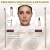 Concealer Brush 270 Slant Head Pencil Tip & Dual-Ended Sponge
