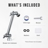 G-Promise Shower Head Extension Arm, Stainless Steel Adjustable Extender with