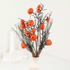 Factory Direct Craft Set of 2 Sparkling Artificial Pumpkin Branch