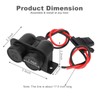 1PCS Cigarette Lighter Socket with Blade Fuse, 2-Socket Cigarette Lighter
