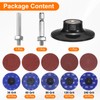 HARFINGTON 53pcs Quick Change Discs Set 3" Roll Lock Sanding