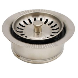 Westbrass D2089SEV-20 3-1/2" Kitchen Sink Waste Disposal Drain Flange and Basket Strainer, Stainless Steel