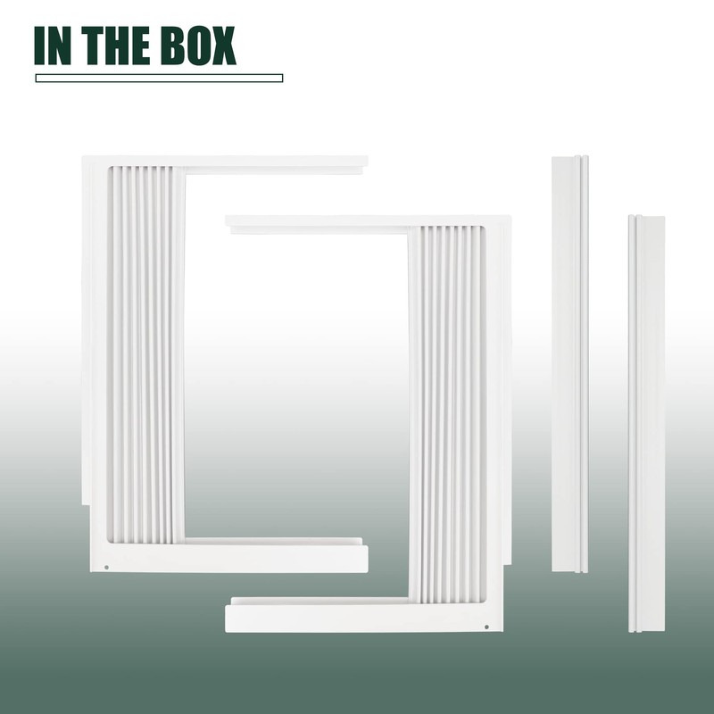 Flehomo Window Air Conditioner Side Panels with Frame, Adjustable Insulation